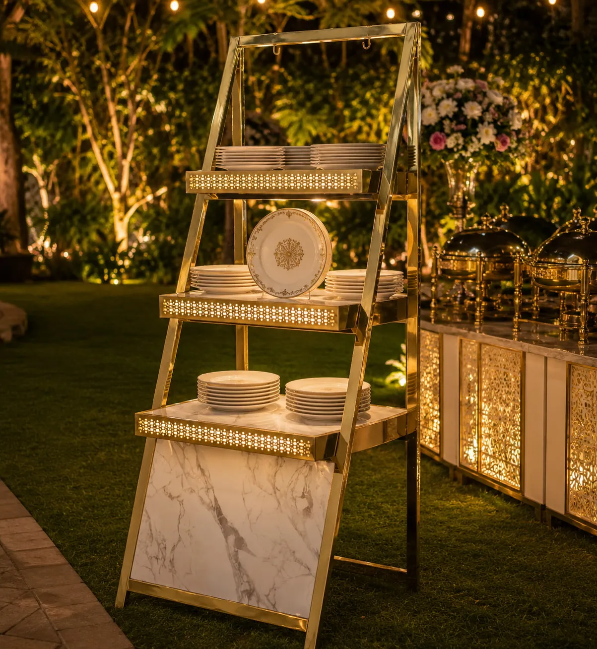 Imperial Stair Plate Pavilion - luxury wedding setup by D I V Y A M®